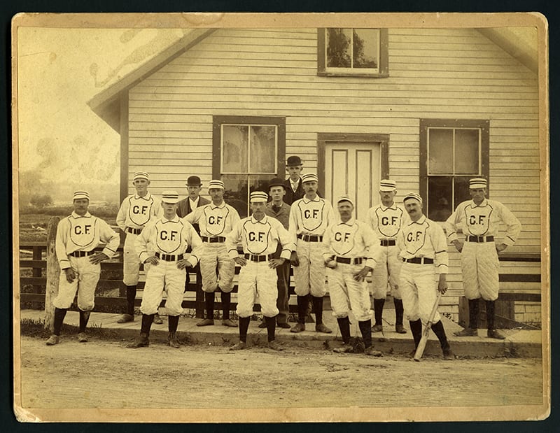 Baseball team cabinet photograph c.1870s Type 1