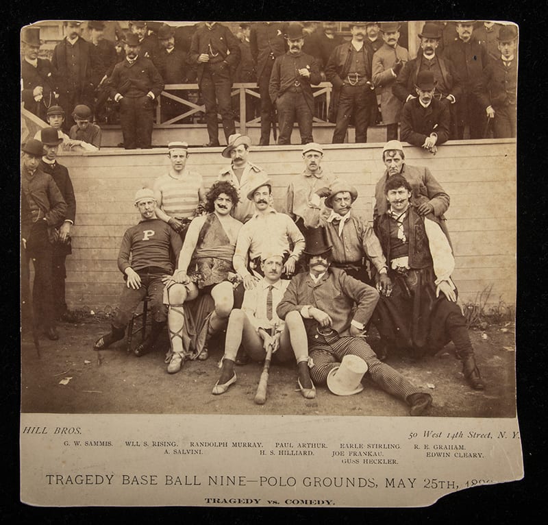 "Tragedy Base Ball Nine" cabinet photograph c.1880s Type 1