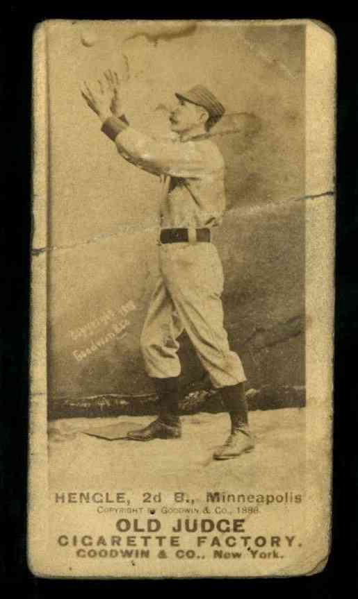 1887 N172 Old Judge #223-4 Moxie Hengle - Catch (Uncommon) PR