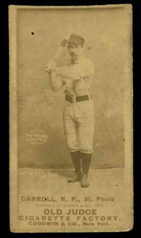 1887 N172 Old Judge #68-1 Scrappy Carroll - Bat at Ready, Looking at Camera VG-EX