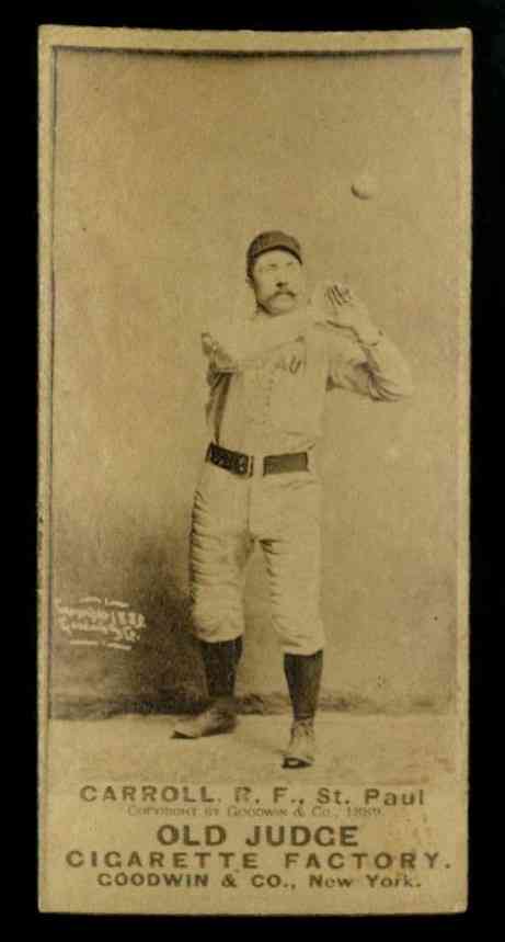 1887 N172 Old Judge #68-4 Scrappy Carroll - Catch, Hands Chin High EX