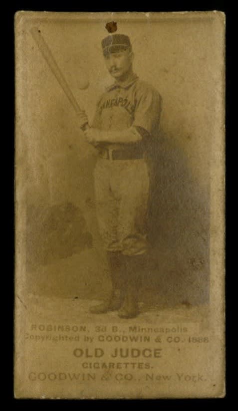 1887 N172 Old Judge #389-1 M.C. Robinson - Strike Ball Shoulder High PR