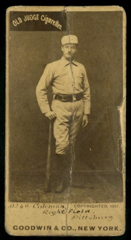 1887 N172 Old Judge #83-5 John Coleman - Bat in Right Hand at Side PR