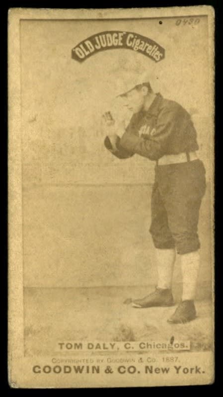 1887 N172 Old Judge #114-2 Tom Daly - Catch VG-EX
