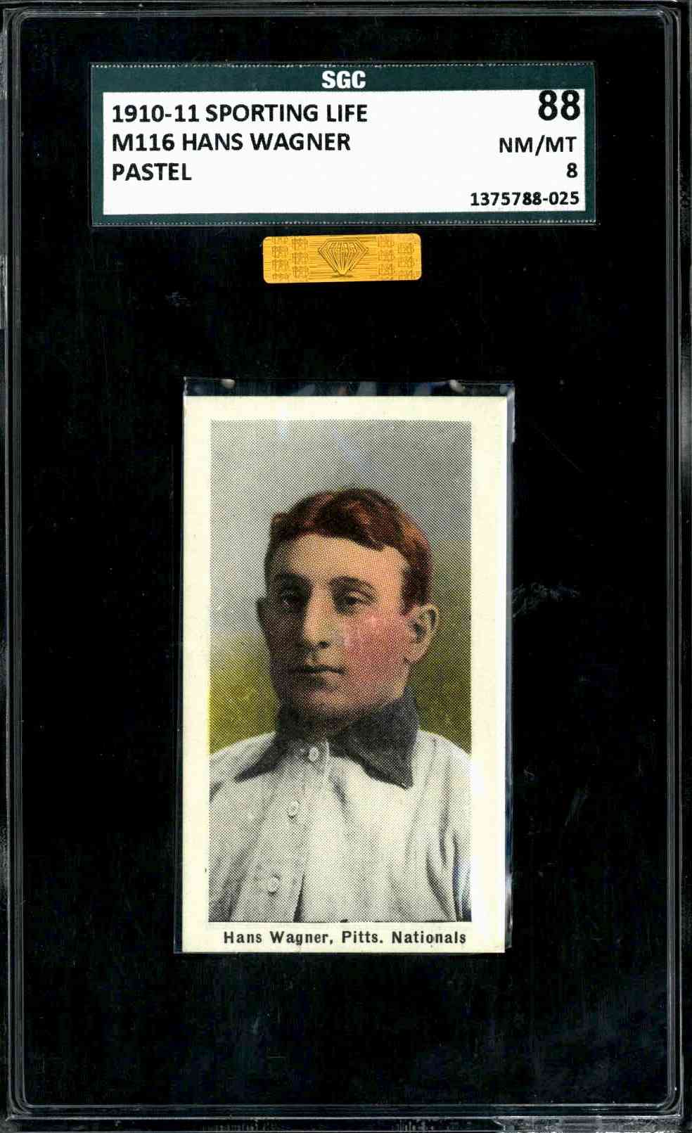 1910 M116 Sporting Life Honus Wagner (Pastel Background) SGC 88