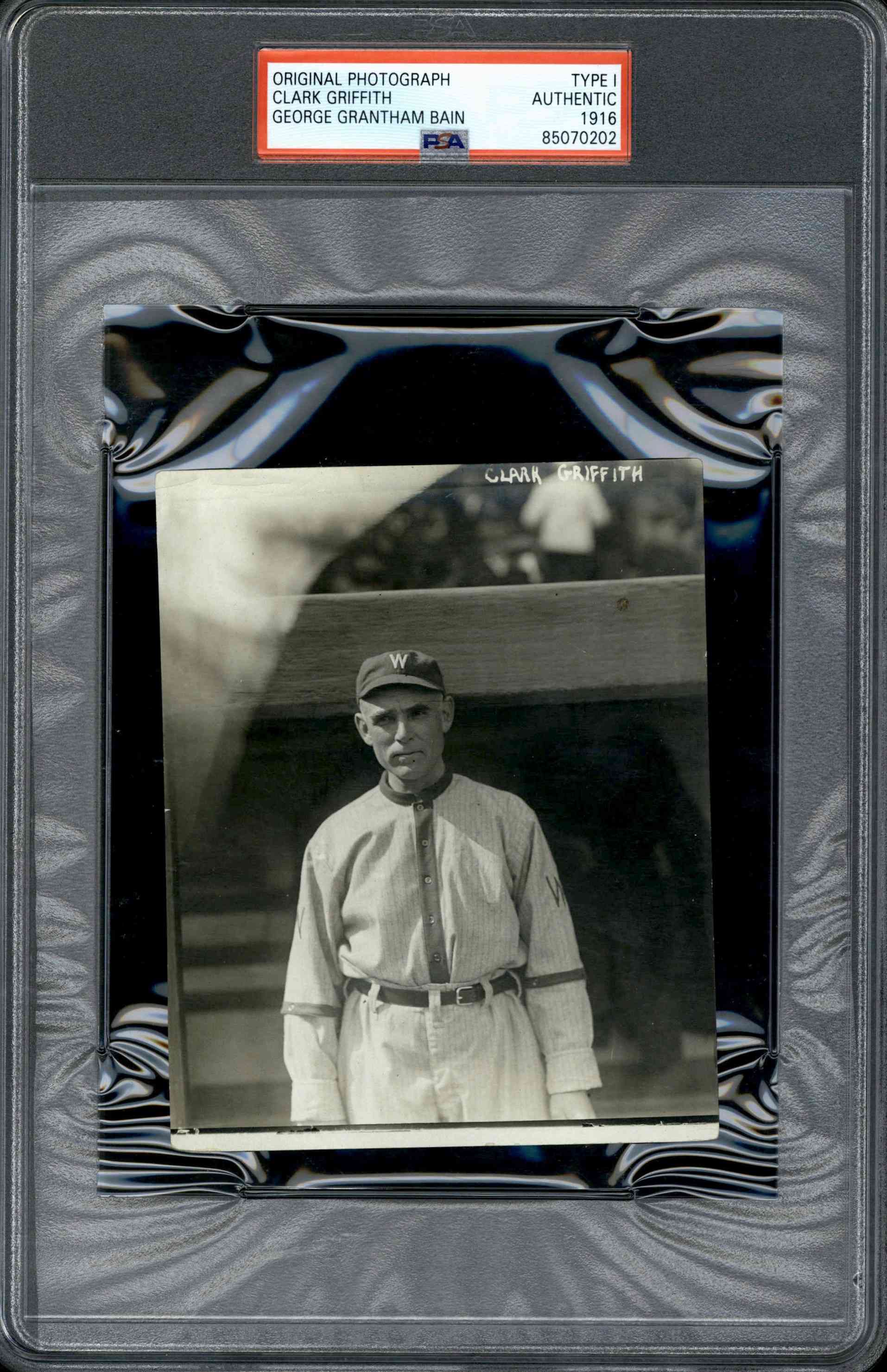1916 Clark Griffith Original Photo George Grantham Type 1 PSA Authentic 4.5"x 5"