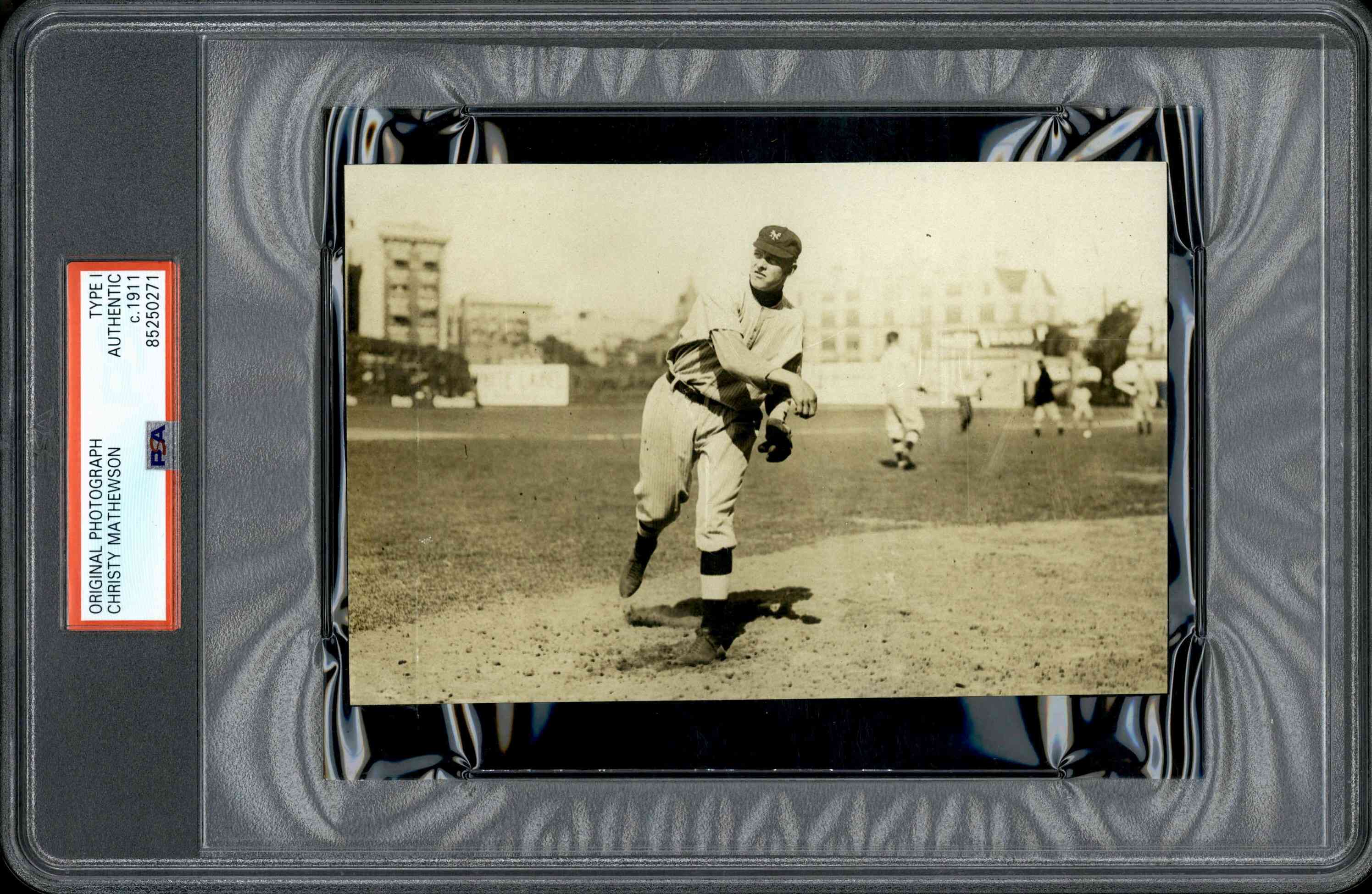 1911 Christy Mathewson Pitching Pose Original Photo Type 1 PSA/DNA Authentic 4x6