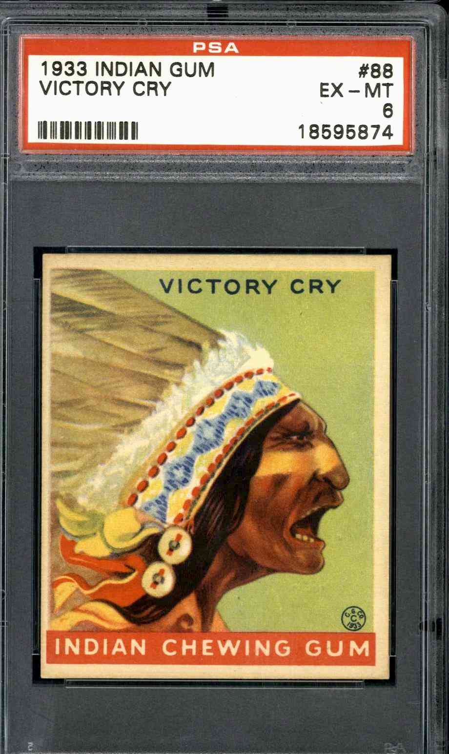 1933 Indian Gum #88 Victory Cry PSA 6