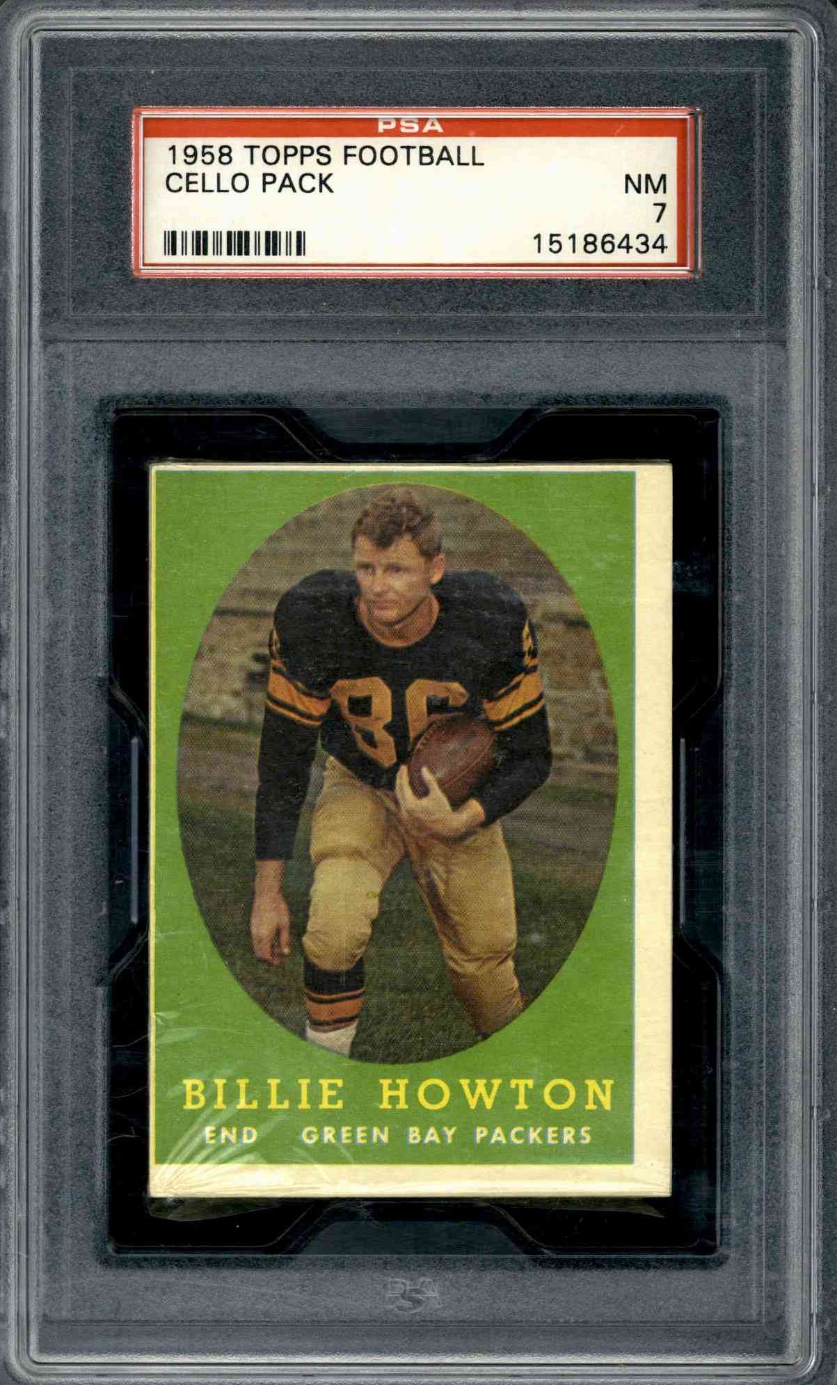 1958 Topps Football Cello Pack PSA 7 (Jim Brown Rookie Card Year)