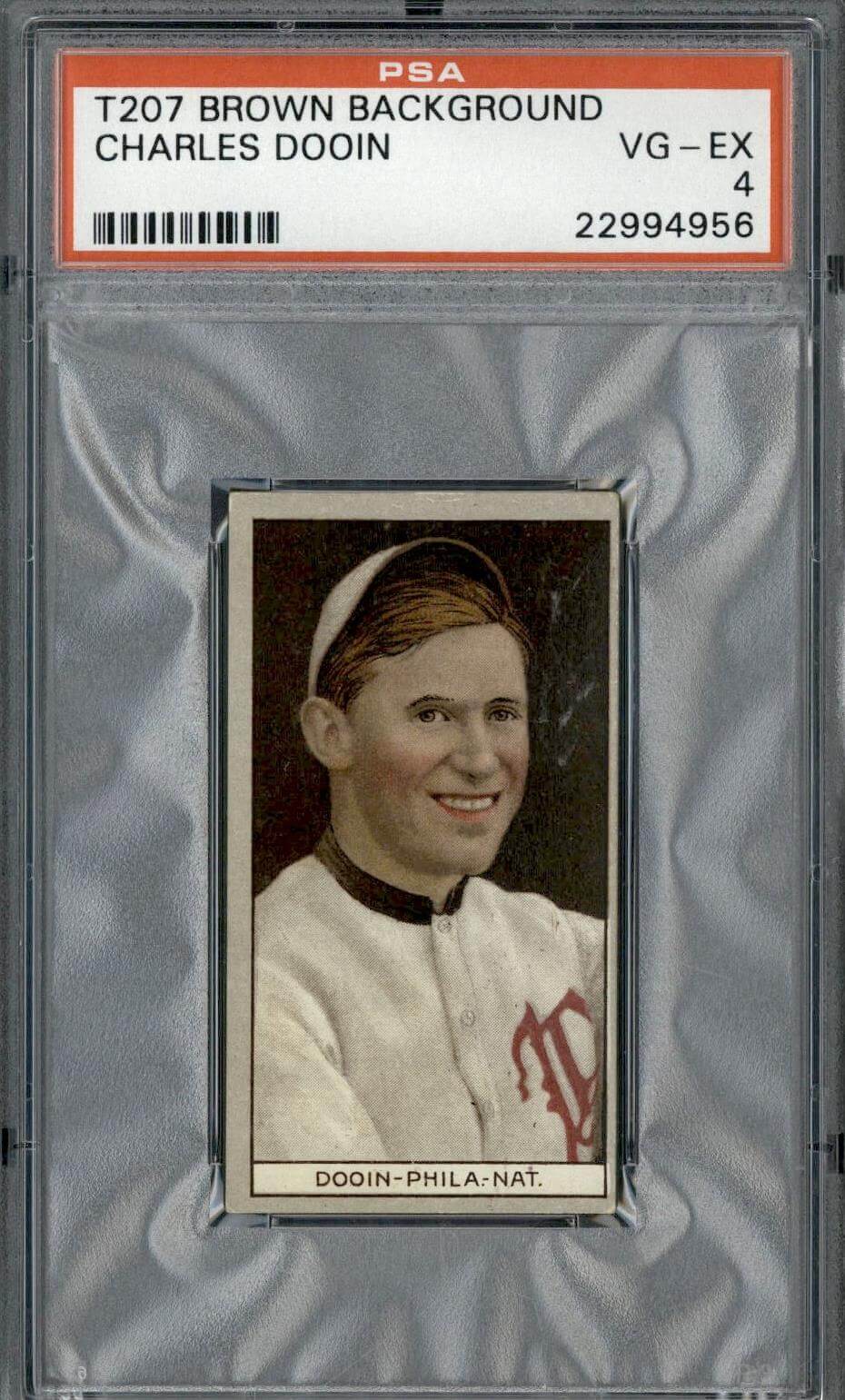 1912 T207 Brown Background #0 Charles Dooin PSA 4