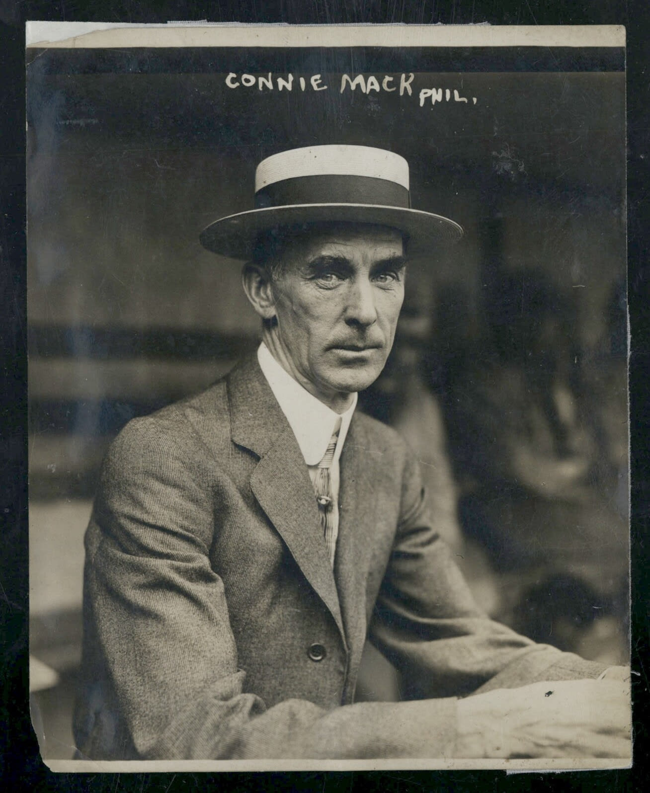 PSA/DNA Authentic Type 1 Original News Photo Connie Mack