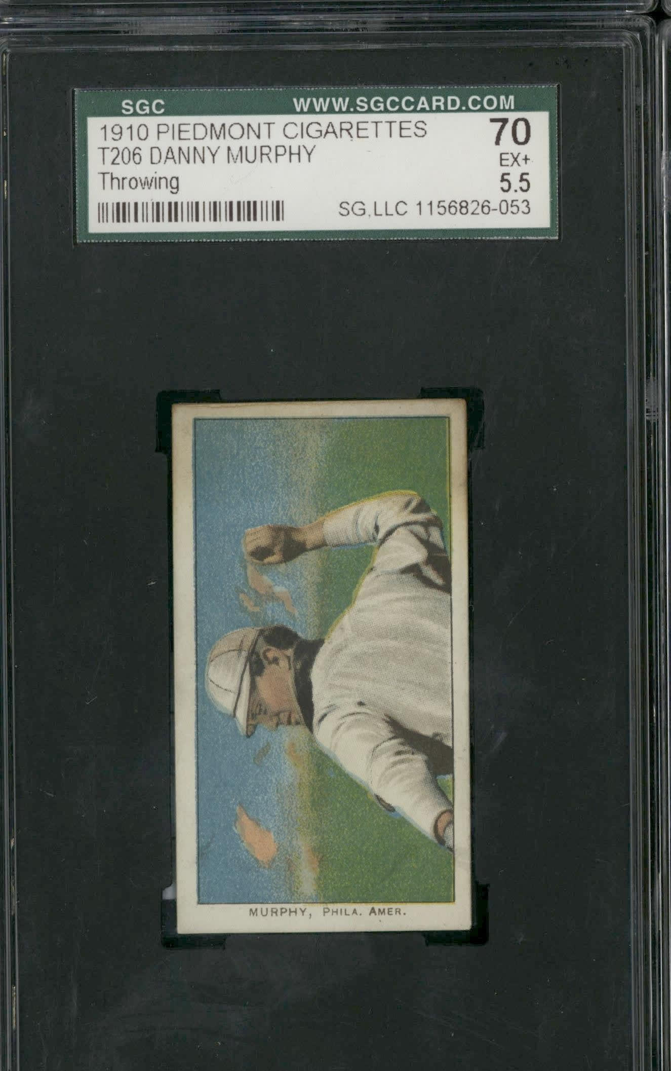 1910 T206 Piedmont Cigarettes Danny Murphy SGC 70 EX+