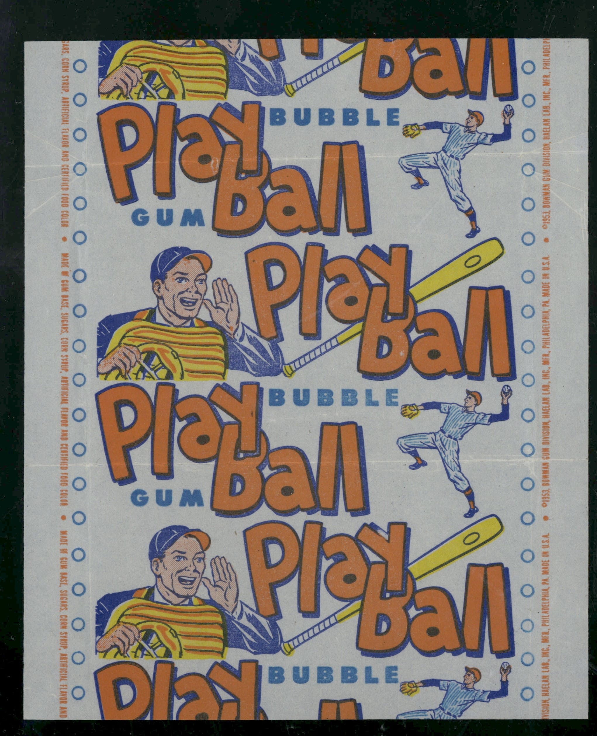 1953 Bowman Baseball Black & White Wax Pack Wrapper