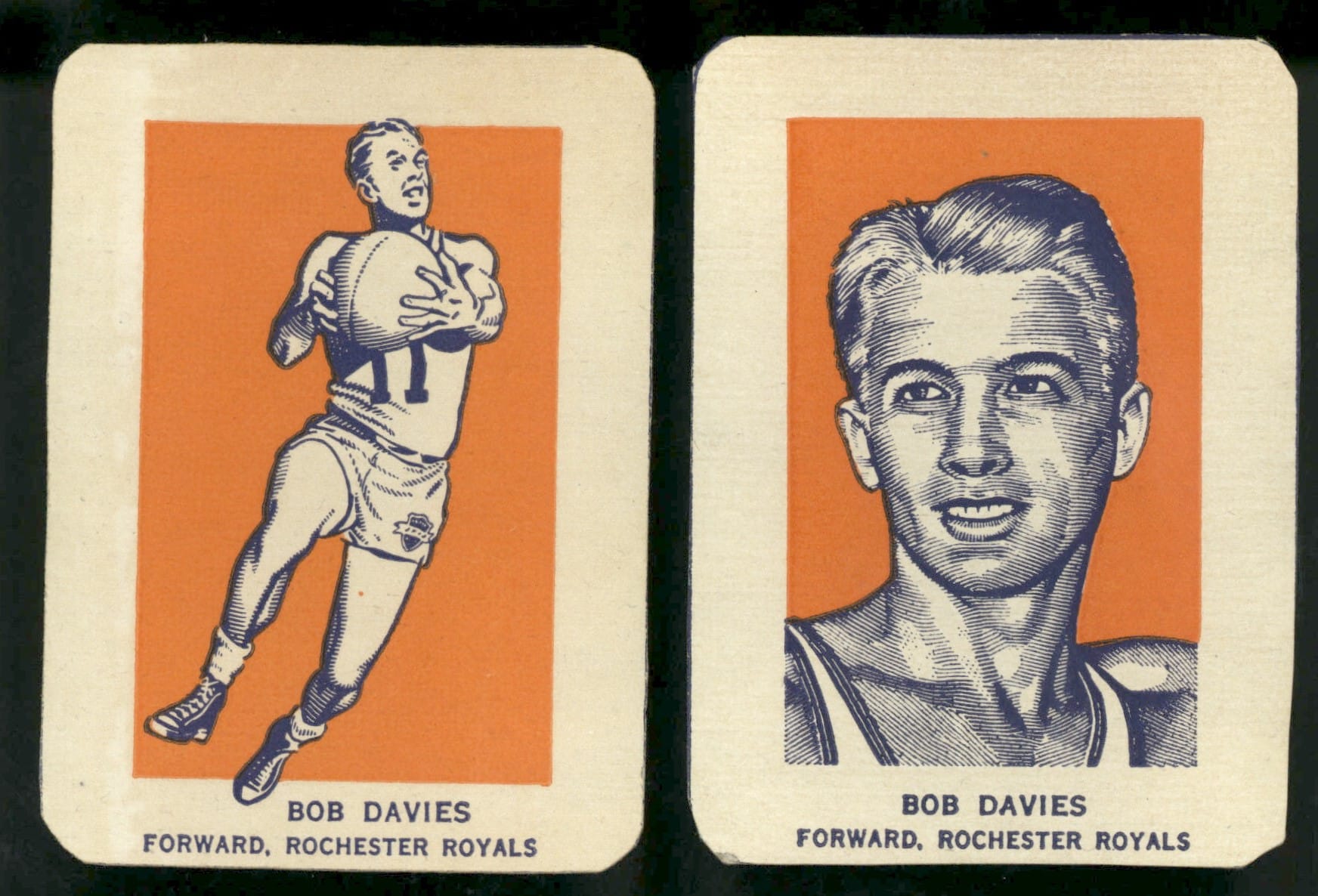 1952 Wheaties Bob Davies Portrait & Action VG-EX