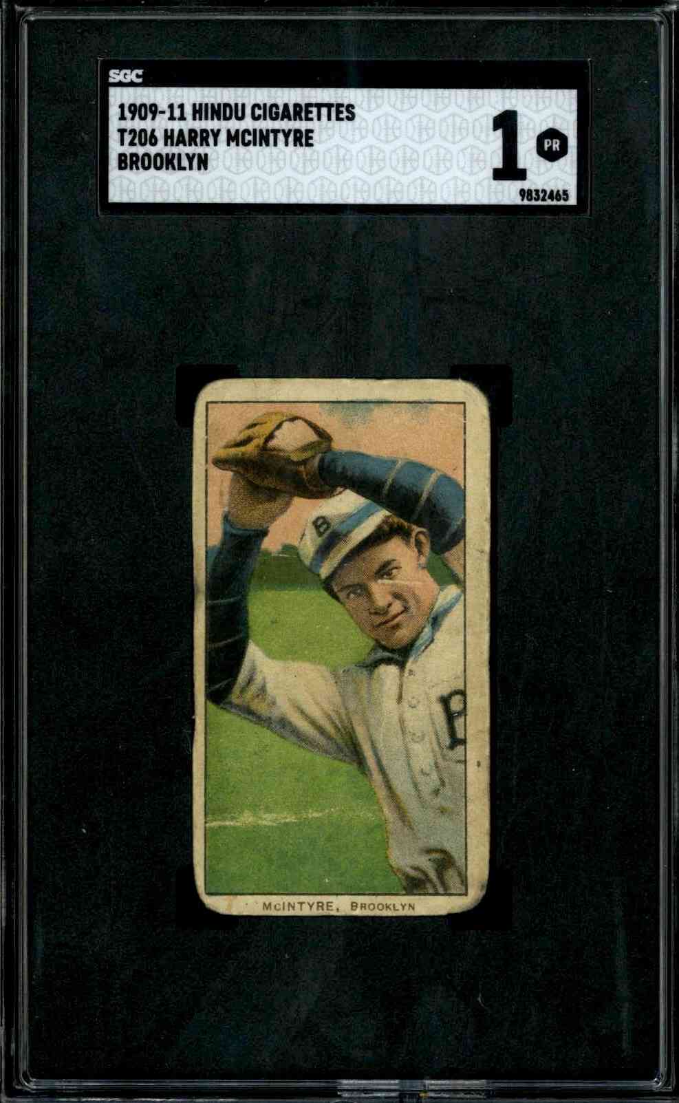 1909 T206 Harry McIntyre (Brooklyn)