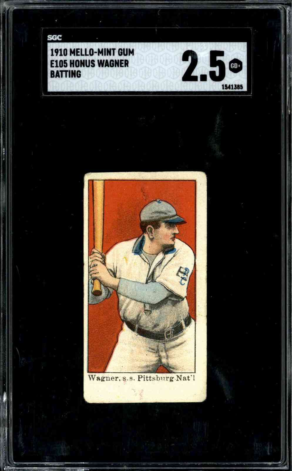 1910 E105 Mello Mint Honus Wagner (Batting)