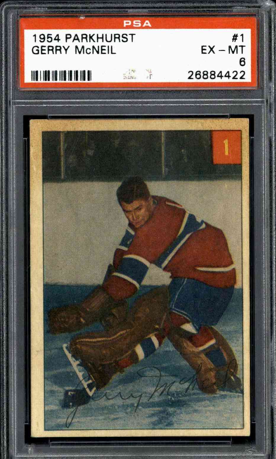 1954 Parkhurst #1 Gerry McNeil