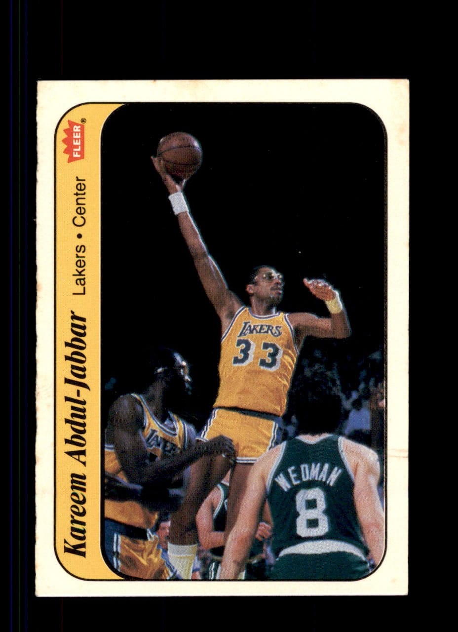 1986 Fleer Sticker #1 Kareem Abdul-Jabber