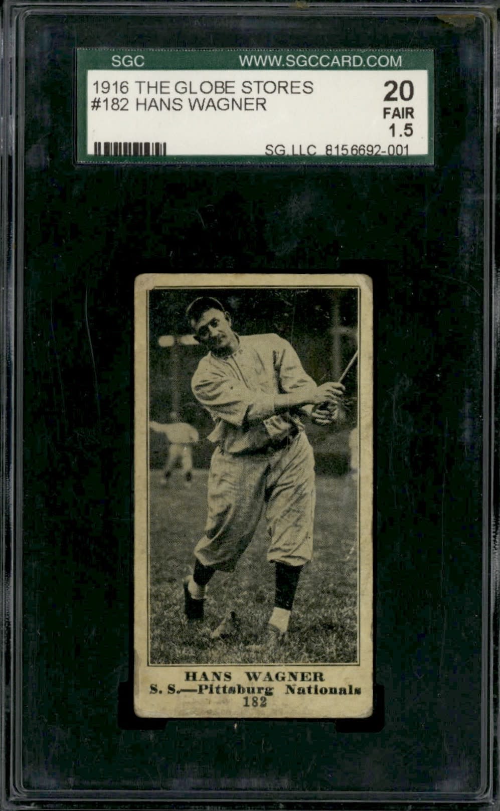 1916 The Globe Stores #182 Honus Wagner