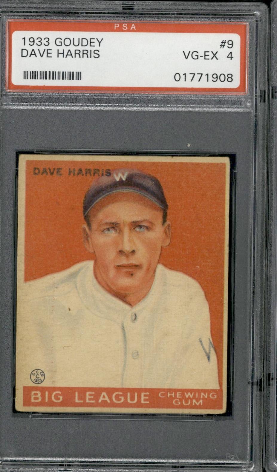 1933 Goudey #9 Dave Harris