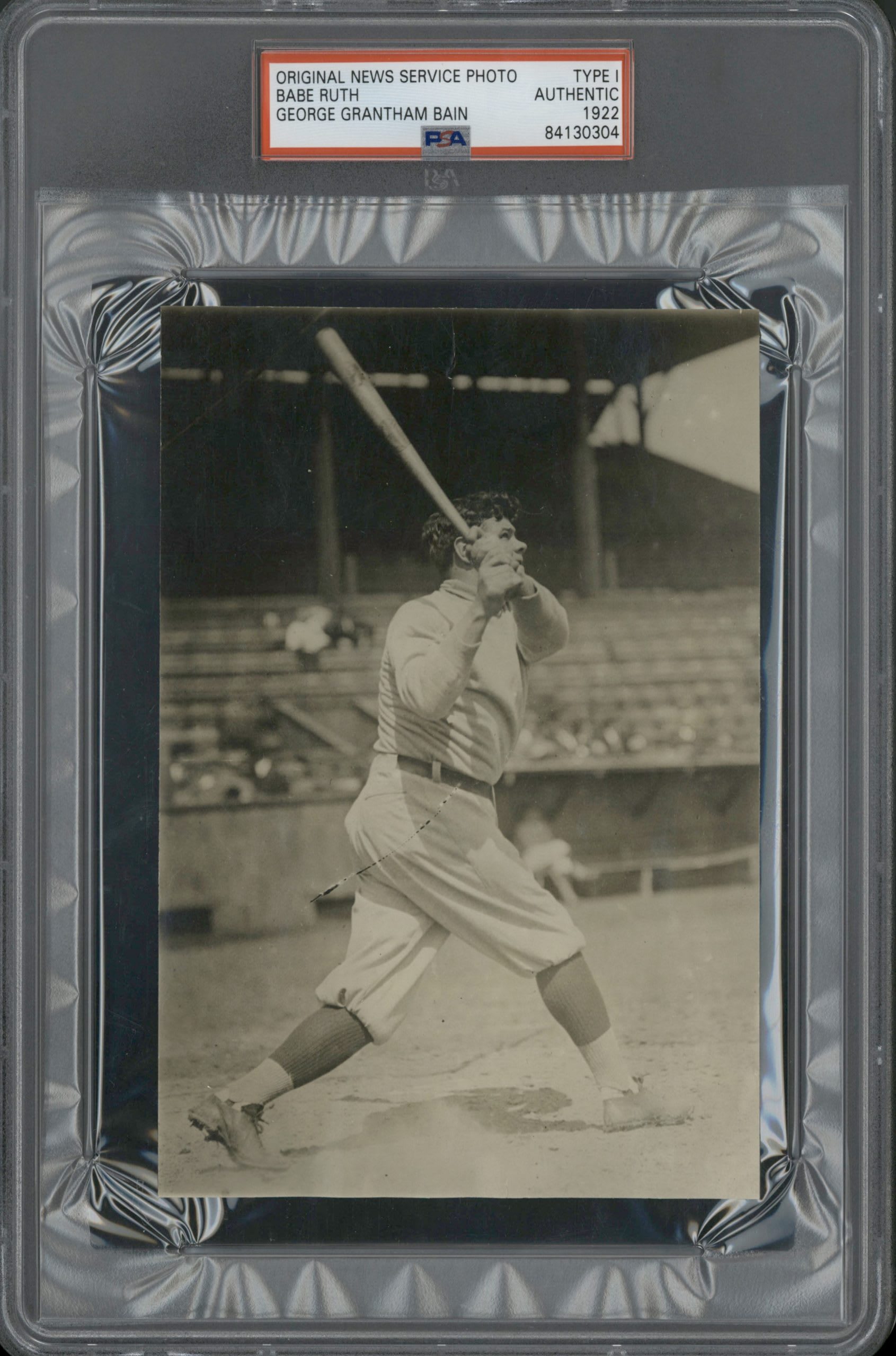 1922 Original News Service Photo Babe Ruth Type 1 Authentic George Grantham Bain