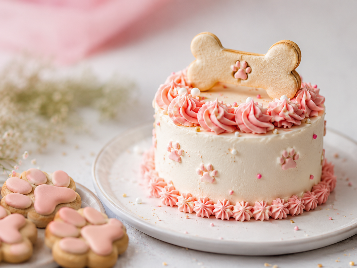 Torta y galletas para mascotas