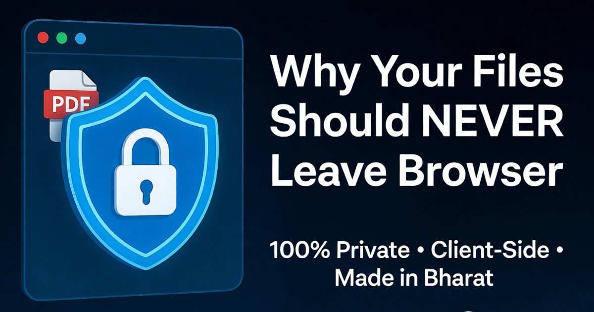 Why Your Files Should Never Leave Your Browser: The Privacy Advantage of PDFSetu