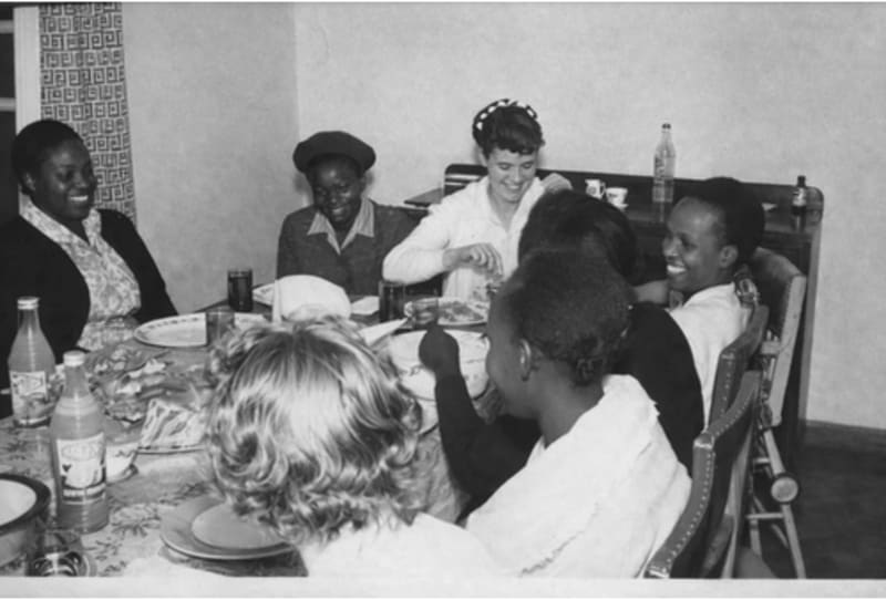 Kenyan ladies at a missionary's home