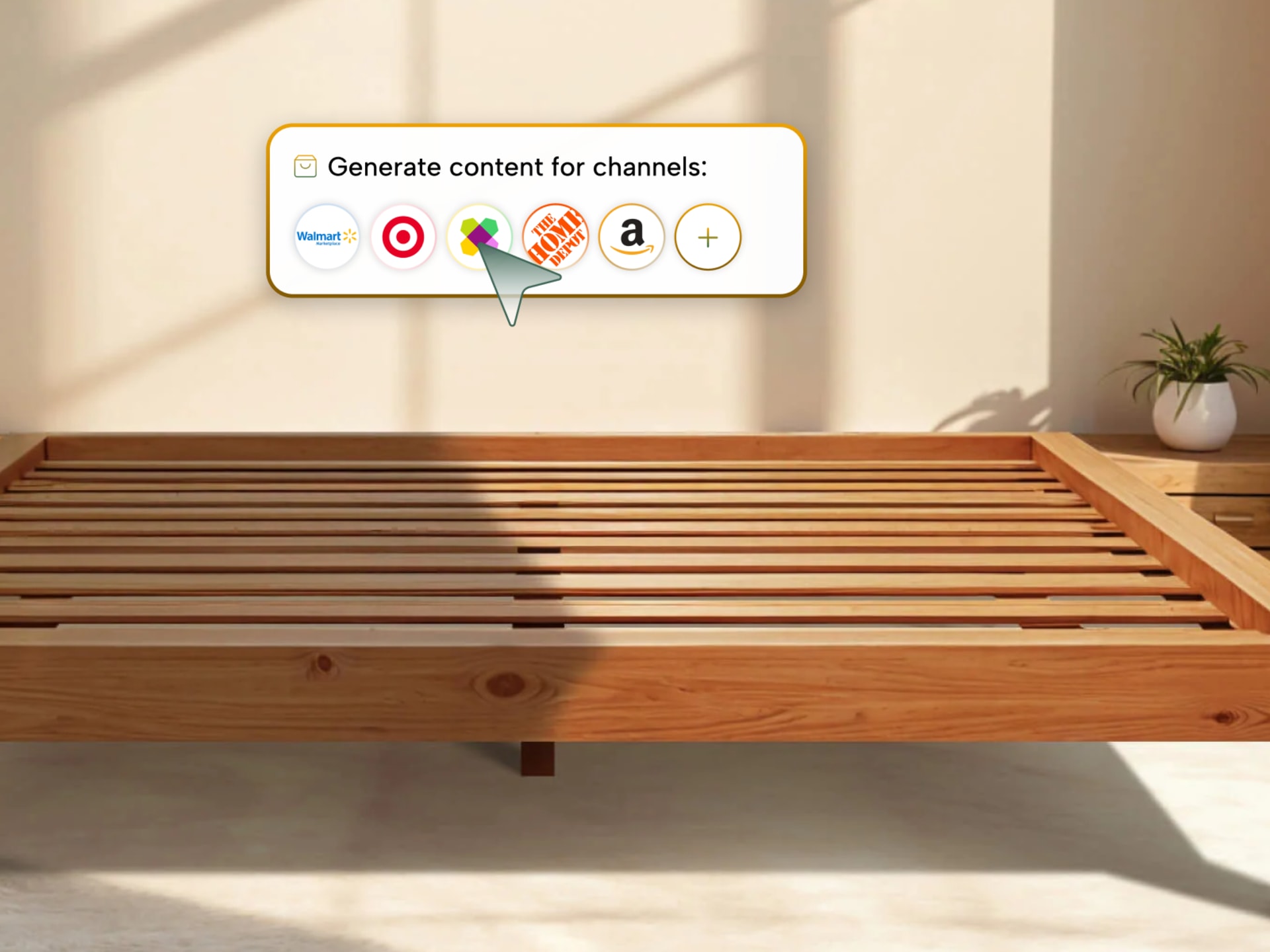 Product catalog optimization dashboard showing audit scores and channel readiness