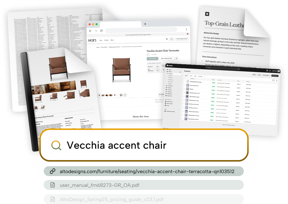 Source product data visualization