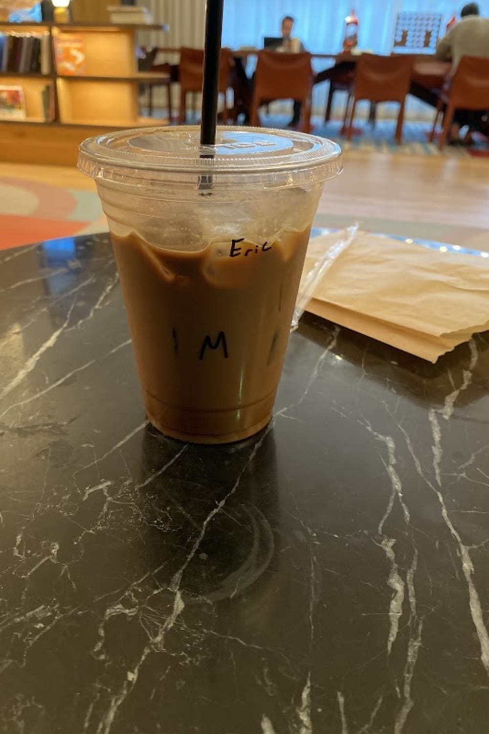 Funny Library Coffee Shop — matcha drink detail