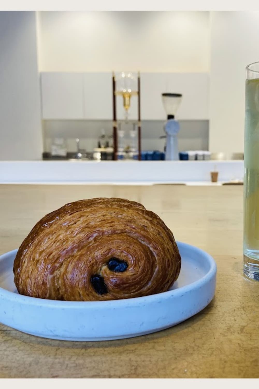 Blue Bottle Coffee — matcha drink detail