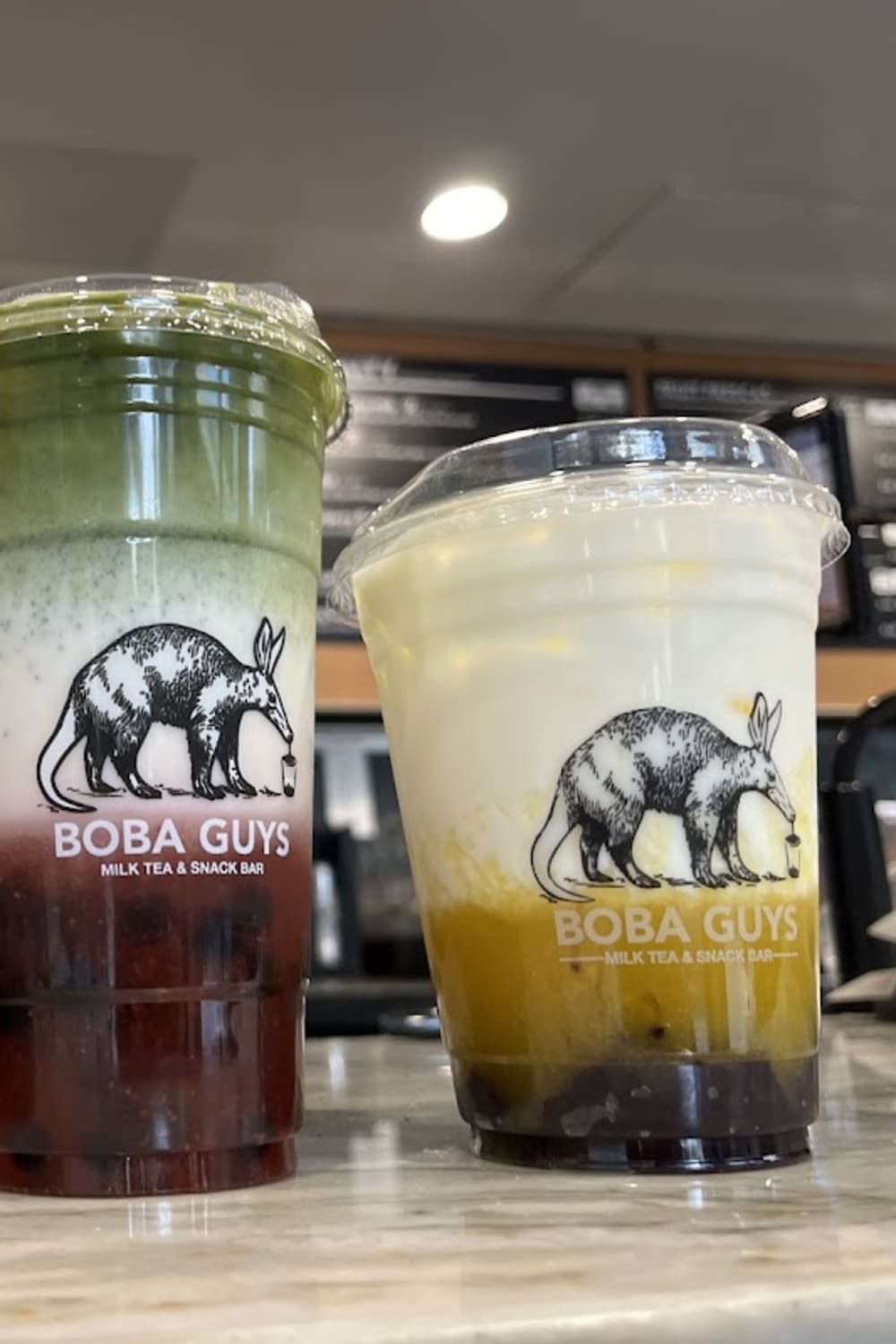 Boba Guys Culver City — matcha drink detail