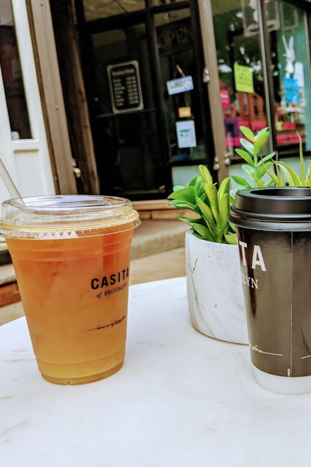 Casita of Brooklyn — matcha drink detail