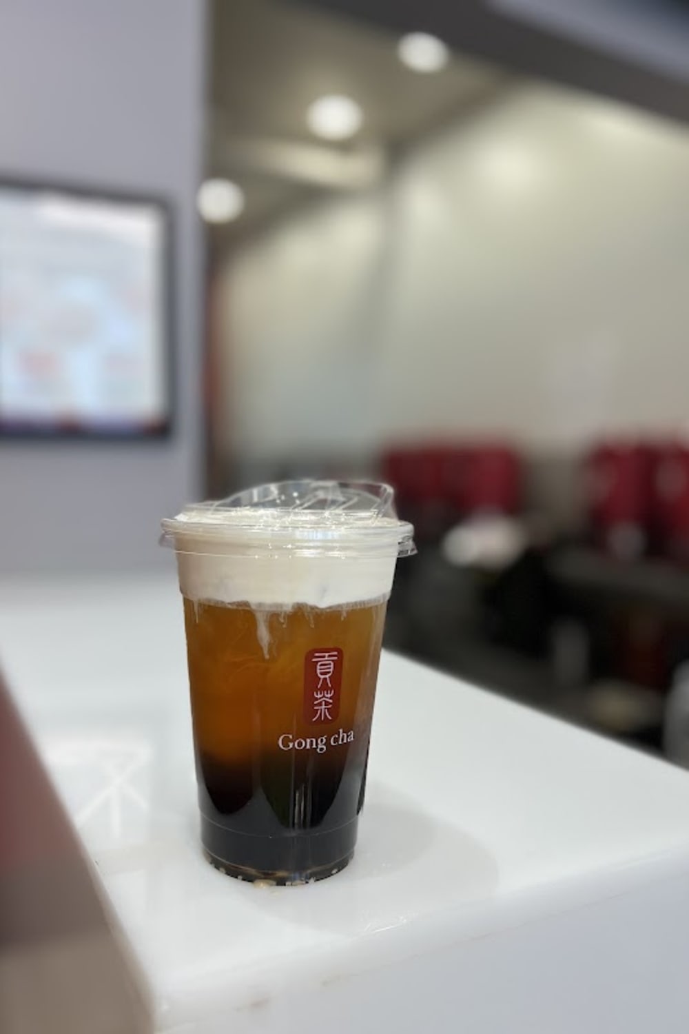 Gong Cha — matcha drink detail
