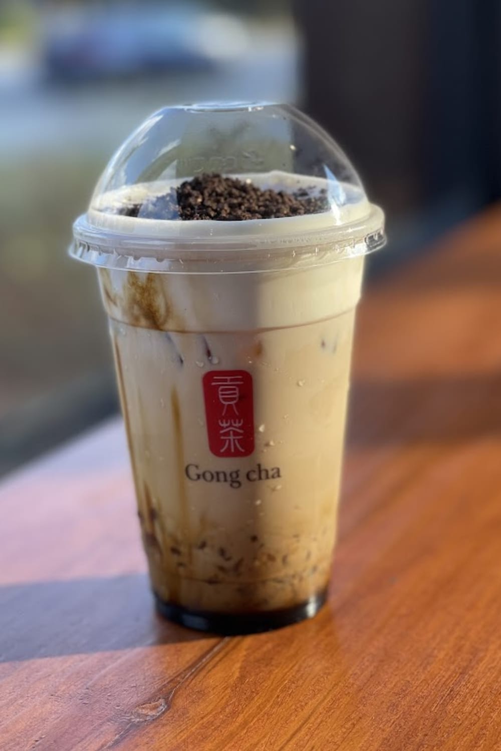 Gong Cha Morrow — matcha drink detail