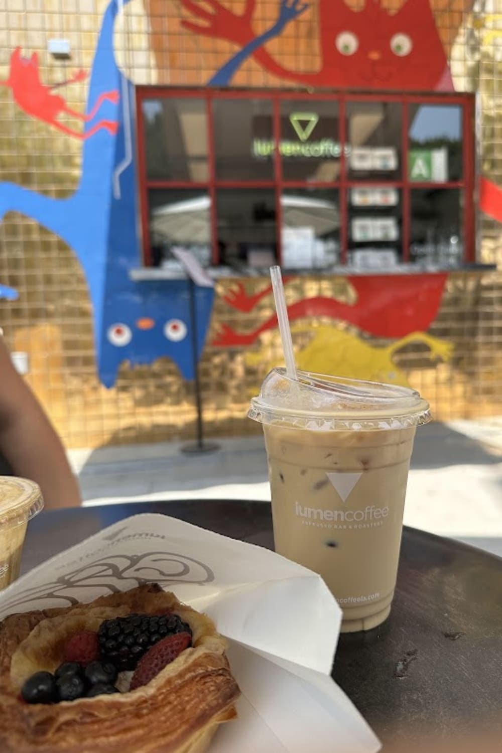 Lumen Coffee — matcha drink detail