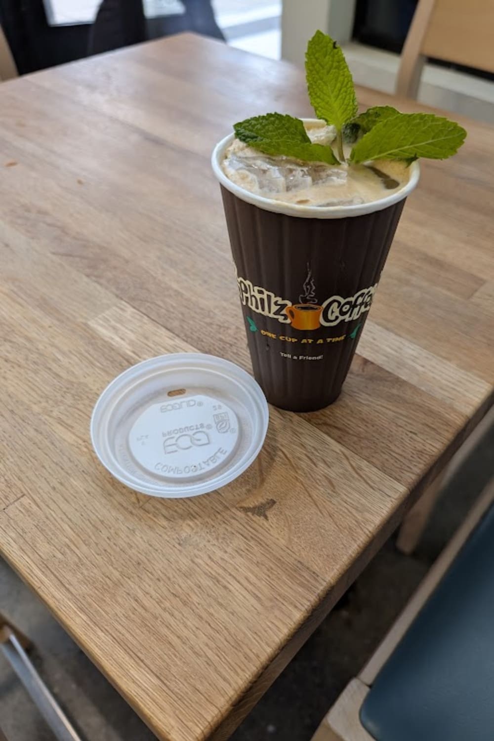Philz Coffee — matcha drink detail
