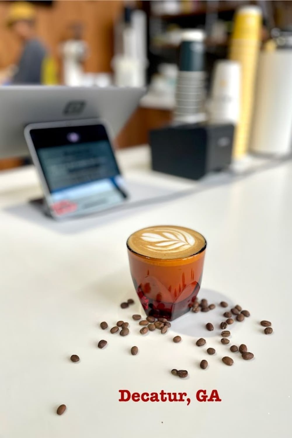 Radio Roasters Coffee — matcha drink detail