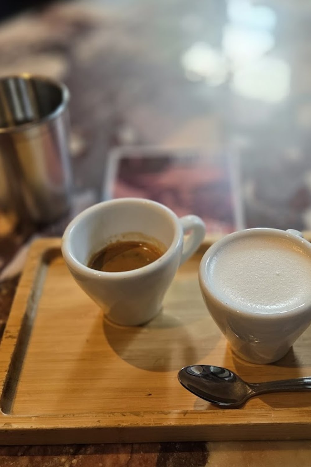 Saint Frank Coffee — matcha drink detail