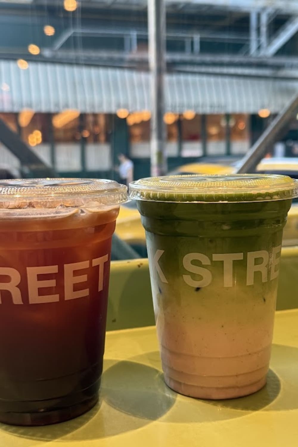 The Green Room by Blank Street — matcha drink detail