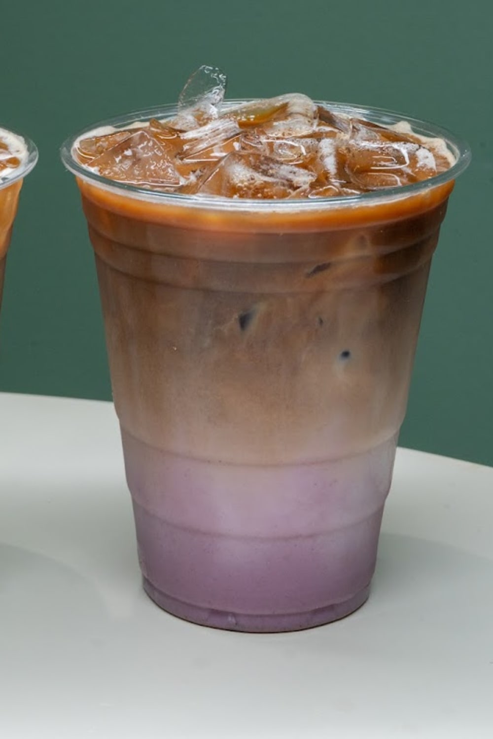 Three Peaches Coffee and Gelato — matcha drink detail