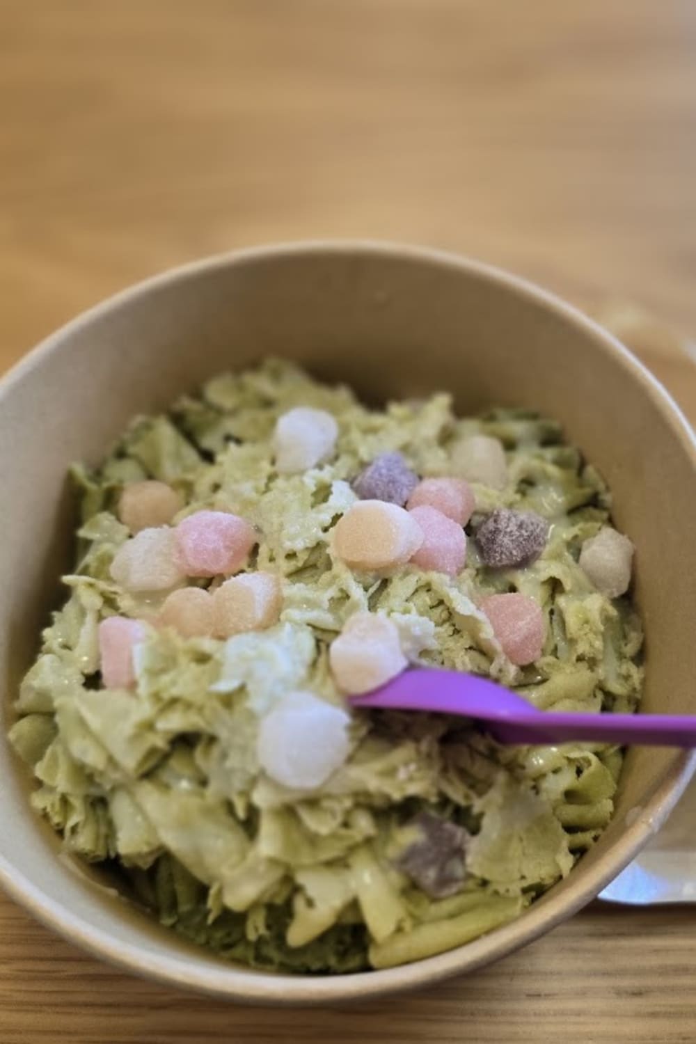 Kfam Sweets — matcha drink detail