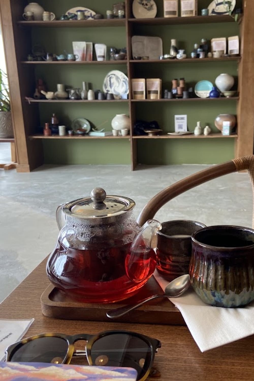 Potluck Teahouse — matcha drink detail