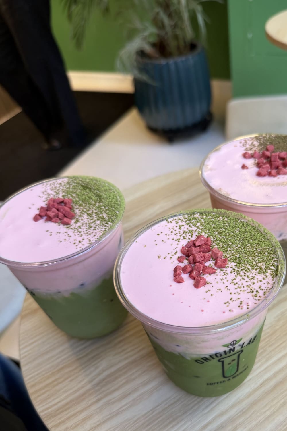 Origin Lab Coffee & Matcha — matcha drink detail