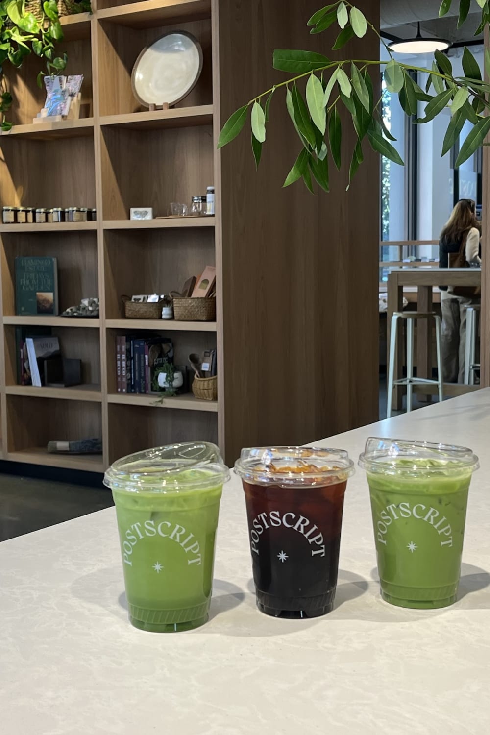 Postscript — matcha drink detail