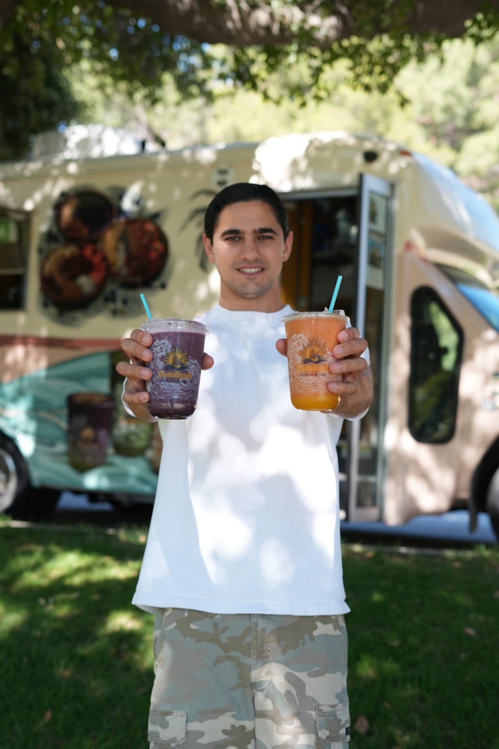 Familysh Coffee & Organics — matcha drink detail