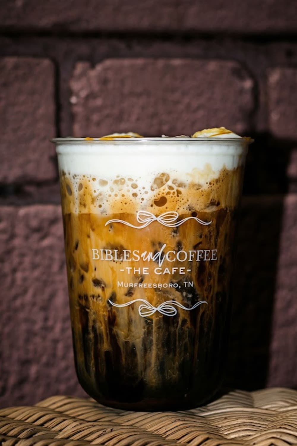 Bibles and Coffee — matcha drink detail