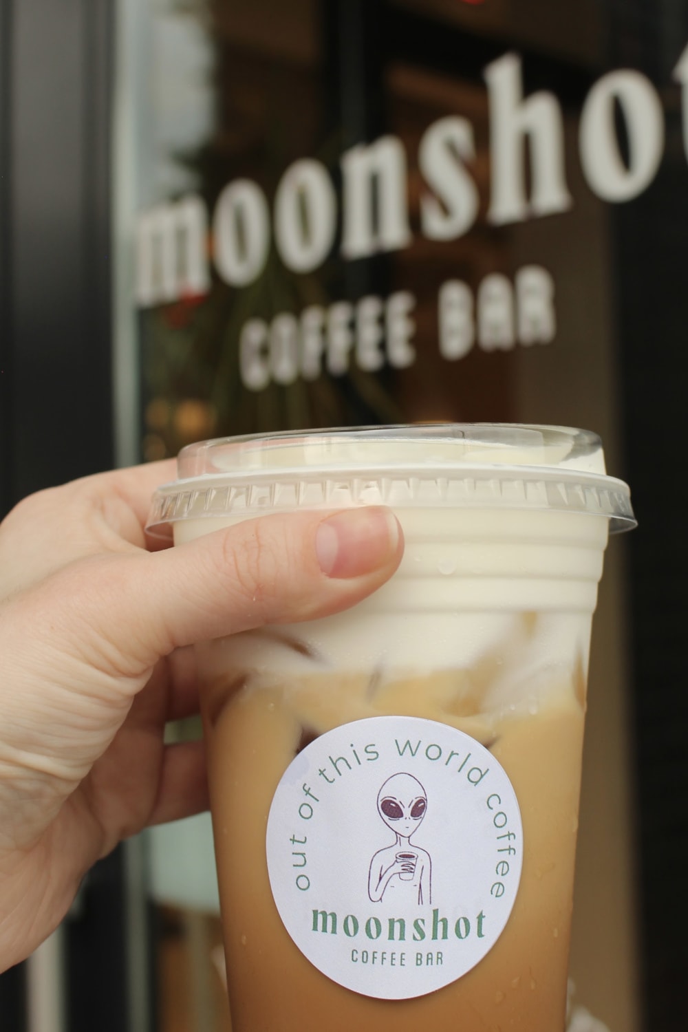 Moonshot Coffee Bar — matcha drink detail