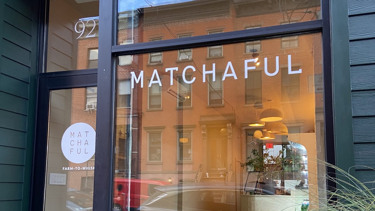 Matchaful β matcha shop interior or drinks